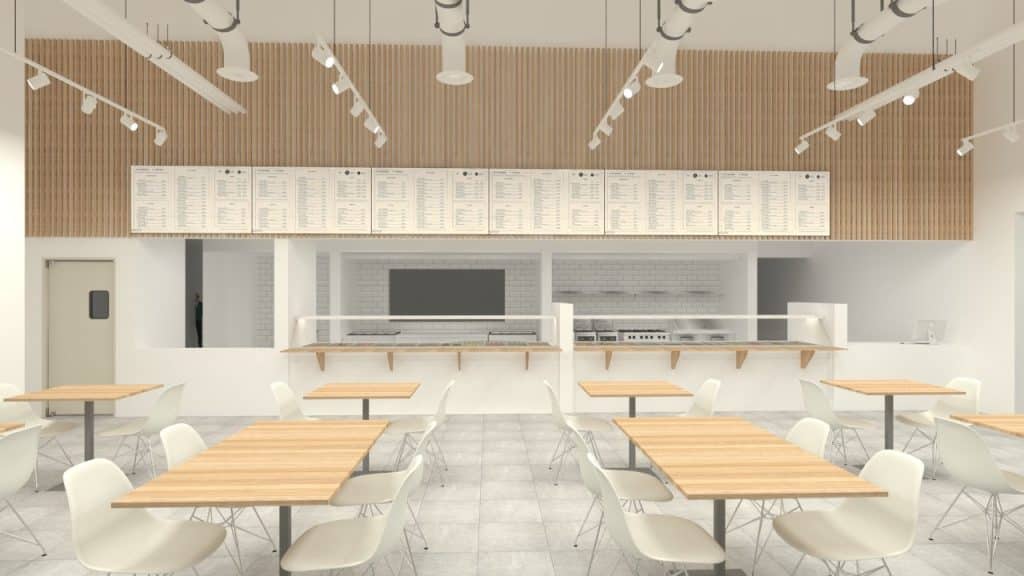 Space X Cafeteria 3D Rendering - 1