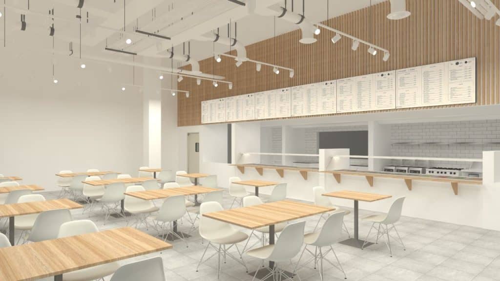 Space X Cafeteria 3D Rendering - 3